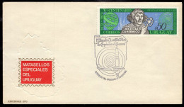 URUGUAY(1973) Copernicus. Registered FDC With Cachet And Thematic Cancel. Scott No 870. - Uruguay