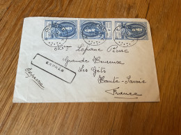 Belgique N°885(3x) UPU Sur Pli Express Envoyé De Corbion En France - Storia Postale