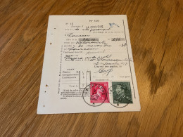 Belgique N°428,433 (Poortman) Sur Document De La Poste De La Croyére (1937)  Beau - Briefe U. Dokumente