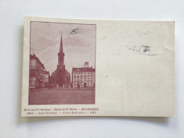 Carte Postale Ancienne (1914) Molenbeek Kerk Van Ste Barbara - Église De Ste-Barbe Fêtes Jubilaires - Molenbeek-St-Jean - St-Jans-Molenbeek