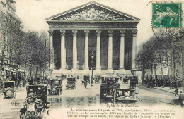 75 - Paris - Eglise De La Madeleine - Automobiles - CPA - Oblitération Ronde De 1916 - Voir Scans Recto-Verso - Churches