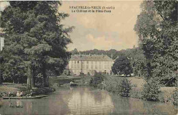 78 - Néauphle Le Vieux - Le Château Et La Pièce D'eau - Animée - Canotage - Oblitération Ronde De 1929 - CPA - Voir Scan - Neauphle Le Chateau