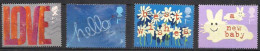 Great Britain  2002 Greeting Stamps Mi 1988-1992, Cancelled(o)   Four Values - Gebruikt