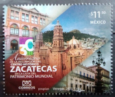 Mexico 2023, 30th Anniversary Of Zacatecas - World Heritage Site, MNH Single Stamp - Mexico