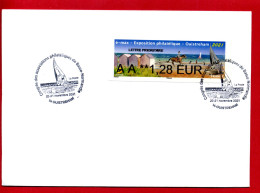 2021 - Vignette LISA De OUISTREHAM - Lettre Prioritaire - Oblitération Du Mémorial "La Flamme" - 2010-... Illustrated Franking Labels