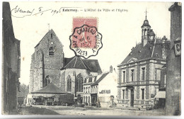 ESTERNAY - L'Hôtel De Ville Et L'Eglise - Esternay