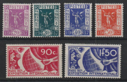 YT N° 322 à 327 - Neufs ** - MNH - Cote 130,00 € - Unused Stamps