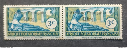 COLONIE FRANCE AFRICA EQUATORIALE FRANCESE AEF 1941 HELIOGRAVES CAT YVERT N 158 VARIETY DOUBLE "LIBRE" WRITING MNH - Ungebraucht