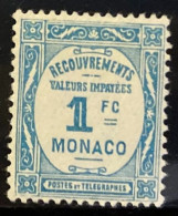 Monaco Timbre Taxe YT N° 27 Neuf ** MNH. TB - Strafport