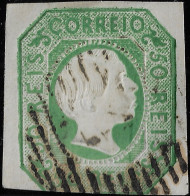 Portugal 1855 Y&T 7. 50 R Vert Oblitéré. Y&T 90 € - Used Stamps