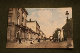 Carte Postale Bruxelles Rue De La Loi - Envoi En Temps De Guerre WWI - 8 Centimes Occupation OC13 - Places, Squares