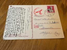 Suisse : N°393 Sur Carte Envoyée De Leysin En Belgique (1944) + Censure - Cartas & Documentos