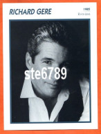 RICHARD GERE 1985 Etats Unis Filmographie Biographie Fiche Acteur Actrice Cinéma - Andere & Zonder Classificatie