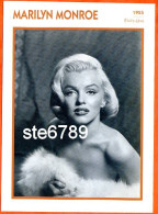 MARILYN MONROE 1955 Etats Unis Filmographie Biographie Fiche Acteur Actrice Cinéma - Otros & Sin Clasificación