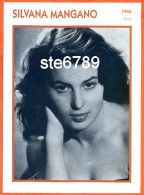 SILVANA MANGANO 1950 Italie Filmographie Biographie Fiche Acteur Actrice Cinéma - Andere & Zonder Classificatie