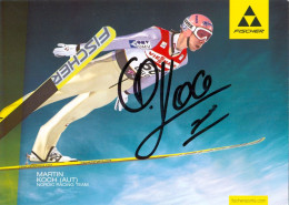 3) Autogramm Fischer AK Skispringer Martin Koch ÖSV Olympiasieger Olympia Villach Kärnten Österreich Austria Autriche - Handtekening
