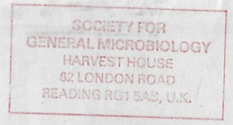 Great Britain 1989 Meter Stamp Hasler F66 With Slogan By Society For General Microbiology From Reading - Covers & Documents