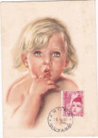 Carte Maximum Italie 1937 Protection Enfance Infanzia - Cartas Máxima