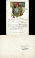 Ansichtskarte  Erzgebirge Liedkarte Frau Mei Schatzel 1909 - Música