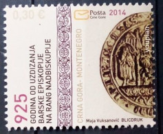 Montenegro 2014, 925 Years Of The Archbishopric Of Bar, MNH Single Stamp - Montenegro