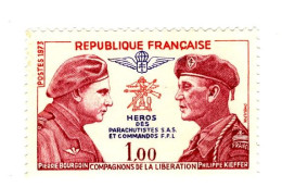 Héros Des Parachutistes YT 1773 + B : GB + GOMME MATE. Rare, Voir Le Scan. Cotes YT : 45.70 €, Maury 1772 + B : 45.50 €. - Neufs