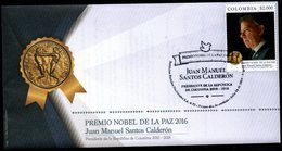 COLOMBIA- KOLUMBIEN- 2018 FDC/SPD. JUAN MANUEL SANTOS, NOBEL PEACE - Colombie