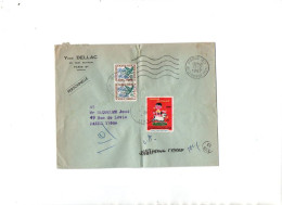 ENVELOPPE TAXEE DE 1967 TIMBRE JEUNESSE AU PLEIN AIR - Storia Postale