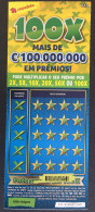 116 U, PORTUGAL, Lottery Ticket« Raspadinha », « Instant Lottery », « 100 X Mais De €100.000.000 ... », Nº 537 - Billetes De Lotería