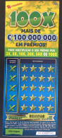 116 U, PORTUGAL, Lottery Ticket« Raspadinha », « Instant Lottery », « 100 X Mais De €100.000.000 ... », Nº 537 - Billets De Loterie