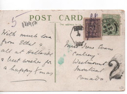 CANADA POSTAGE DUE WITH CHARGE MARKS ON COMIC - RHYMING POSTCARD - Postal History
