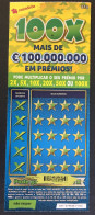 116 U, PORTUGAL, Lottery Ticket« Raspadinha », « Instant Lottery », « 100 X Mais De €100.000.000 ... », Nº 537 - Lottery Tickets