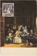 Carte Maximum Espagne Espana 1959 Peinture Painting Velazquez Las Meninas - Maximum Cards