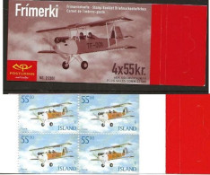 Island Iceland  2001 Historical Aircrafts,  Airplane TF-ÖGN (1940)  Mi 979 In Booklet MNH(**) - Neufs