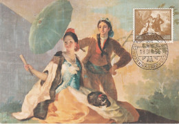 Carte Maximum Espagne Espana 1958 Peinture Painting Goya - Cartoline Maximum