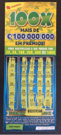 116 U, PORTUGAL, Lottery Ticket« Raspadinha », « Instant Lottery », « 100 X Mais De €100.000.000 ... », Nº 537 - Billets De Loterie