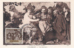 Delcampe - Carte Maximum Espagne Espana 1959 Peinture Painting Velazquez - Maximumkarten