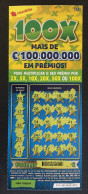 116 U, PORTUGAL, Lottery Ticket« Raspadinha », « Instant Lottery », « 100 X Mais De €100.000.000 ... », Nº 537 - Lotterielose