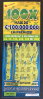 116 U, PORTUGAL, Lottery Ticket« Raspadinha », « Instant Lottery », « 100 X Mais De €100.000.000 ... », Nº 537 - Billetes De Lotería