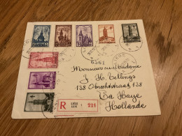 Belgique N°519\26 Beffrois Sur Pli Recommandé De Liège (28/12/1939) - Storia Postale