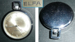 Rare Montre à Gousset Mécanique Vintage, ELFA 17 Jewels Shockprotected, Dateur - Orologi Da Polso