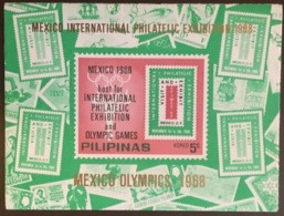 Philippines 1968 Olympics Stamp Exhibition Minisheet MNH - Philippines