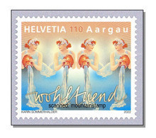 Switzerland 2022 (B22) Badekultur Bathing Baignade Aargau, Single Stamp From Series Canton Of Switzerland MNH ** - Nuevos