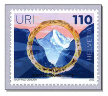 Switzerland 2022 (B22) Mt. Bristen 3073m Mountains Berge Montagnes Uri, Stamp From Series Canton Of Switzerland MNH - Ongebruikt