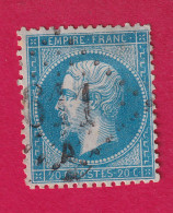 N°22 GC 611A BREST RECOUVRANCE FINISTERE COTE 60€ SUR BLEU BRIEFMARKEN STAMP FRANCE - 1862 Napoléon III