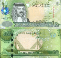 BAHRAIN 10 DINARS - ٢٠٠٦ (2008) - Paper Unc - P.28a Banknote - Bahrein