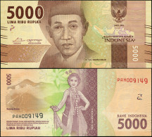INDONESIA 5000 RUPIAH - 2016 - Paper Unc - P.156a Banknote - Indonesia