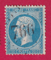 N°22 GC 766 CASTETS DES LANDES COTE 70€ SUR BLEU BRIEFMARKEN STAMP FRANCE - 1862 Napoléon III.