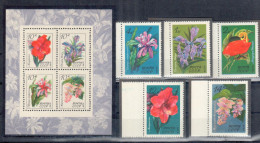 Russia USSR 1971. Sc#3924-3929, Mi#3954-3960, Bl.73. Flowers. Orchid,Cactus. MNH - Unused Stamps
