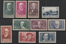 YT N° 377 à 385 - Neufs ** - MNH - Cote 176,70 € - Unused Stamps