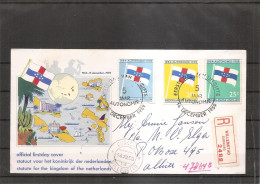 Antilles Néérlandaises - Drapeaux ( FDC De 1959 Voyagé En Recommandé De Willemstad  Vers La France à Voir) - Curaçao, Antilles Neérlandaises, Aruba